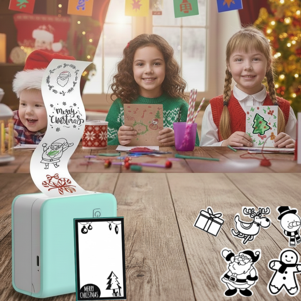 MyriPrinty™ – Mini Bezprzewodowa Drukarka Termiczna 53mm do Naklejek i Notatek | Zero Atramentu, Maksymalna Kreatywność