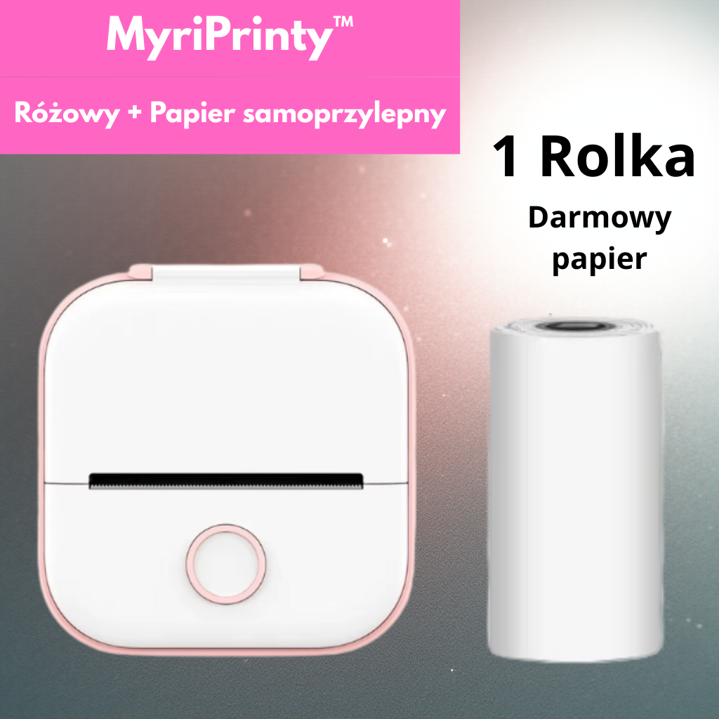 MyriPrinty™ – Mini Bezprzewodowa Drukarka Termiczna 53mm do Naklejek i Notatek | Zero Atramentu, Maksymalna Kreatywność