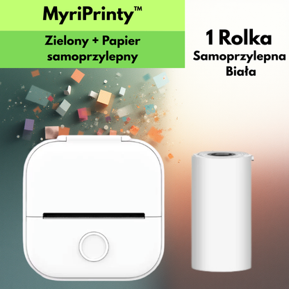 MyriPrinty™ – Mini Bezprzewodowa Drukarka Termiczna 53mm do Naklejek i Notatek | Zero Atramentu, Maksymalna Kreatywność